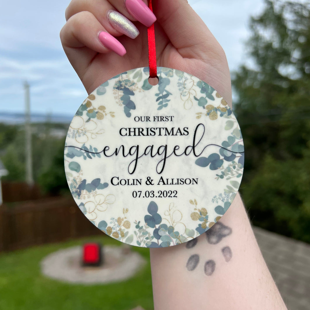 First Christmas Engaged Ornament