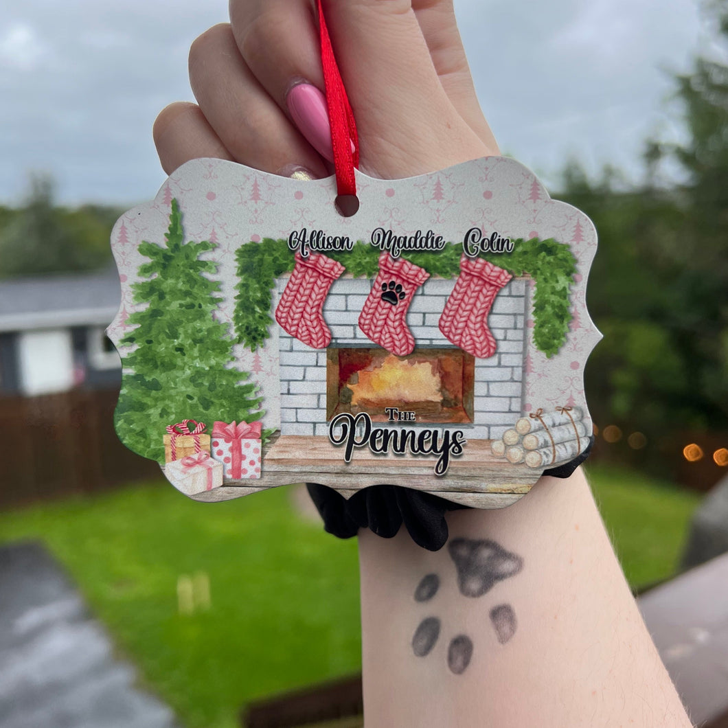 Fireplace Family Ornament