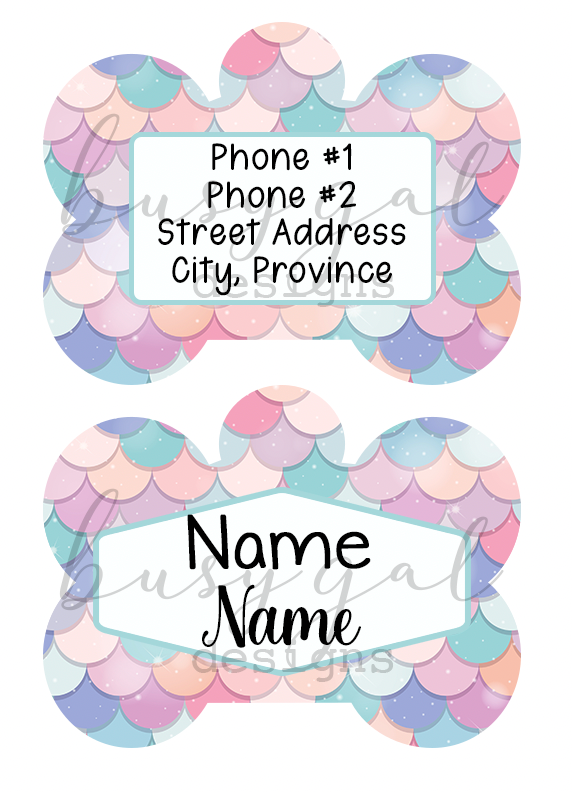 Mermaid Scales Pet ID Tag