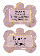Load image into Gallery viewer, Pink and Gold Pet ID Tag
