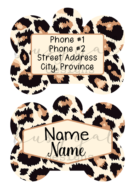 Cheetah Pet ID Tag