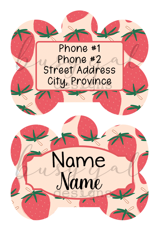 Strawberry Pet ID Tag