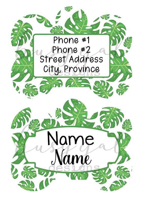 Monstera Pet ID Tag