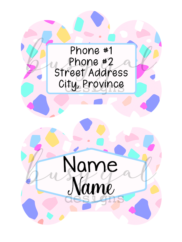 Abstract Geode Pet ID Tag